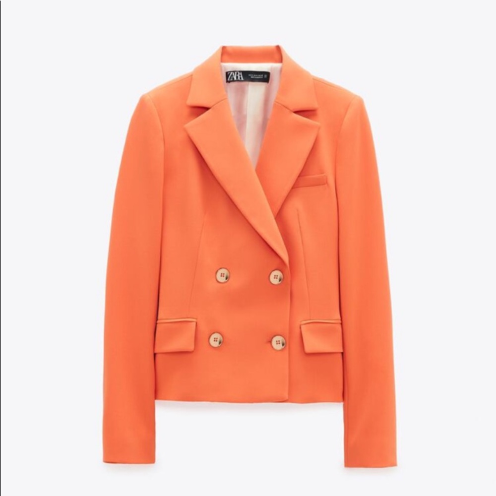 Cropped double breast jacket